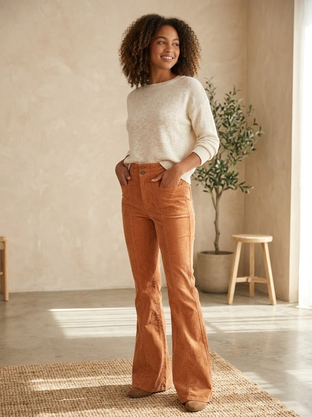 Free People We the Free Jayde Corduroy Flare Pants size 28